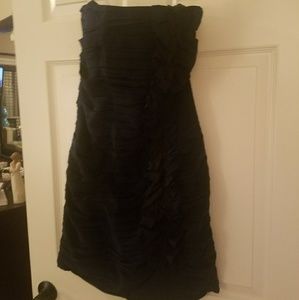 New shoshanna strapless navy bow dress